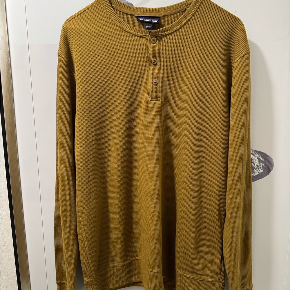 Patagonia Men's Long Sleeve Henley - Mustard